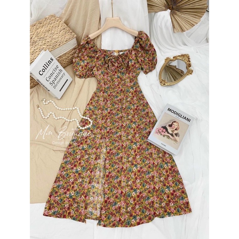 VÁY HOA NHÍ VINTAGE XẺ TÀ | BigBuy360 - bigbuy360.vn