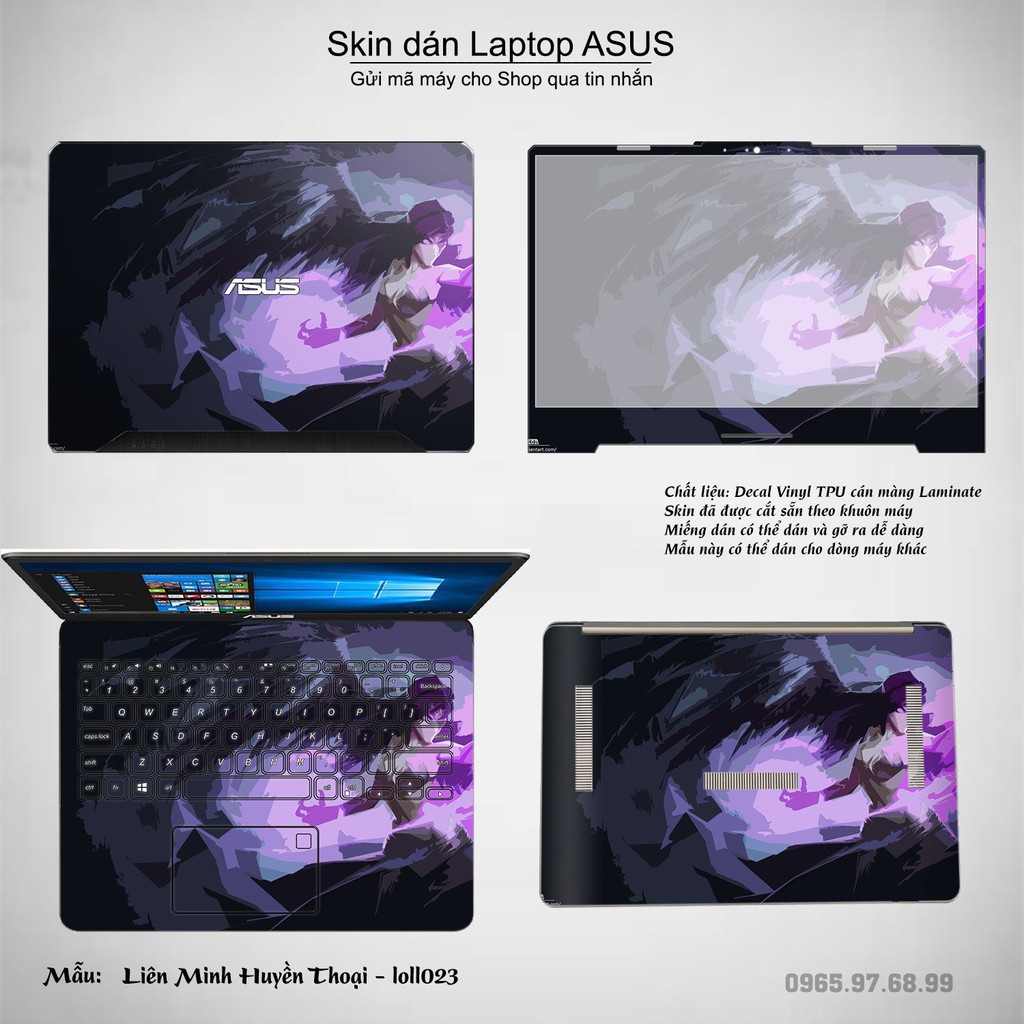 Skin dán Laptop Asus in hình Liên Minh Huyền Thoại _nhiều mẫu 3 (inbox mã máy cho Shop)