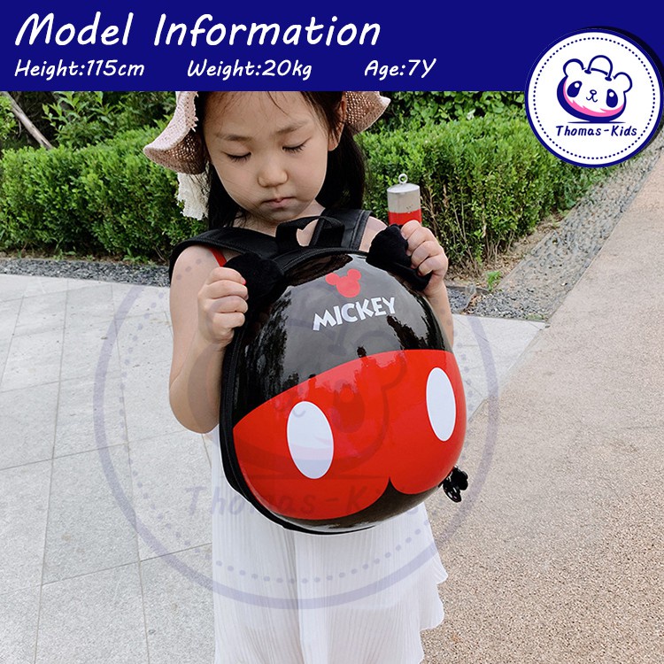 [THOMAS KIDS] Ba lô trẻ em Vỏ Mickey Vỏ trứng Dễ thương Trẻ em Túi quà Trẻ em Thời trang Cô gái Cậu bé Túi mầm non
