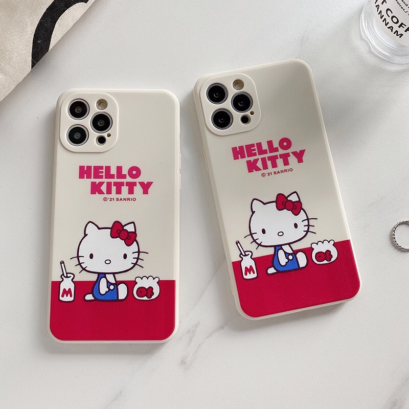 Ốp lưng iphone H09 hình hello kitty chống sốc cạnh vuông bảo vệ camera 7plus/x/xs/xsmax/11/12/13/14/pro/promax