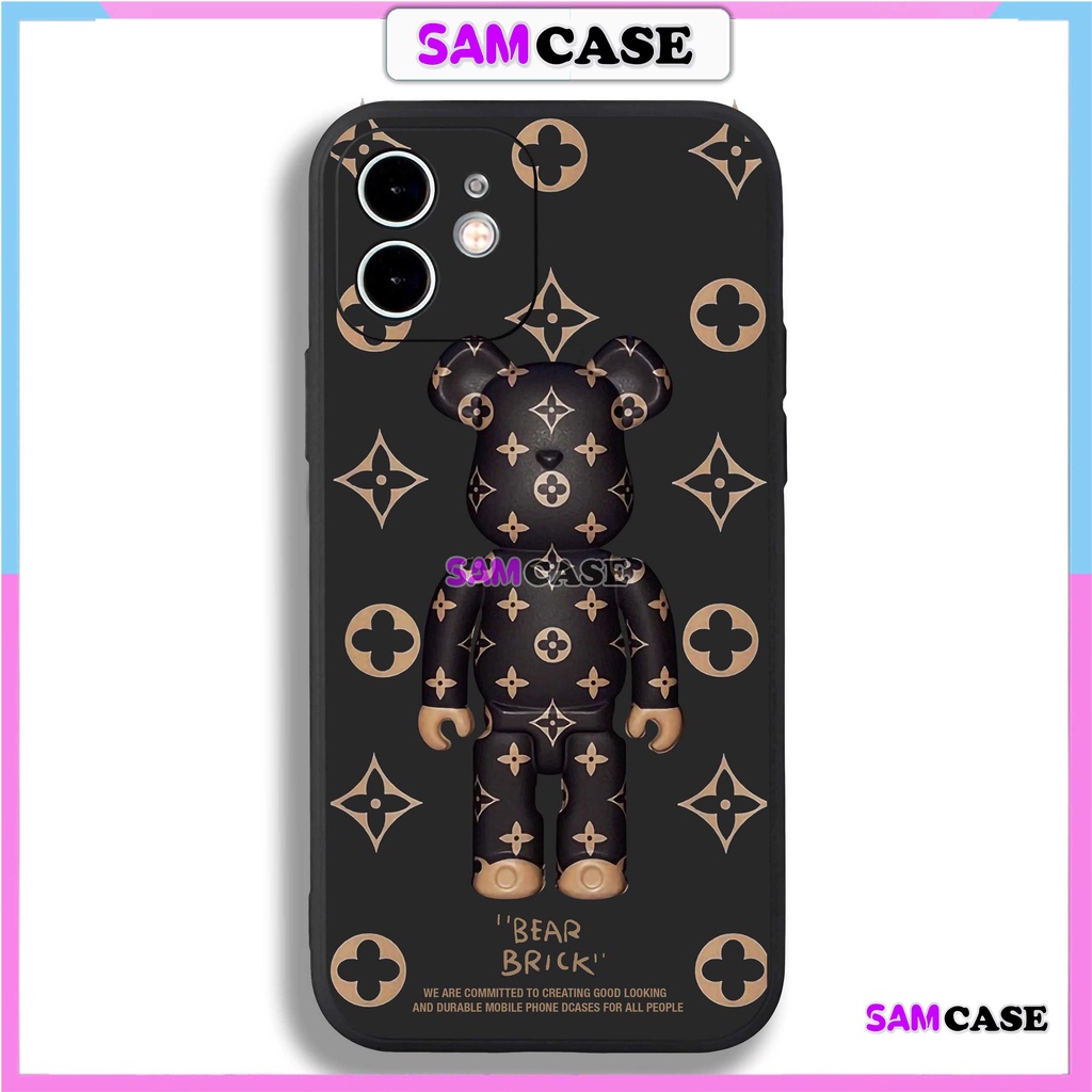 Ốp lưng iPhone Gấu Bear Cá tính, cạnh viền vuông silicon mềm dẻo cho iphone 6/6s/7/8/X/Xr/XS/XR/11/12/13/14 Pro Plus Max