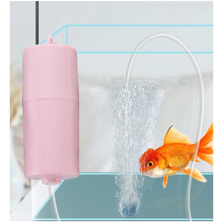 Máy sủi oxy cổng USB cho hồ cá cảnh, thủy sinh, đi câu cá, tặng kèm dây, đá sủi