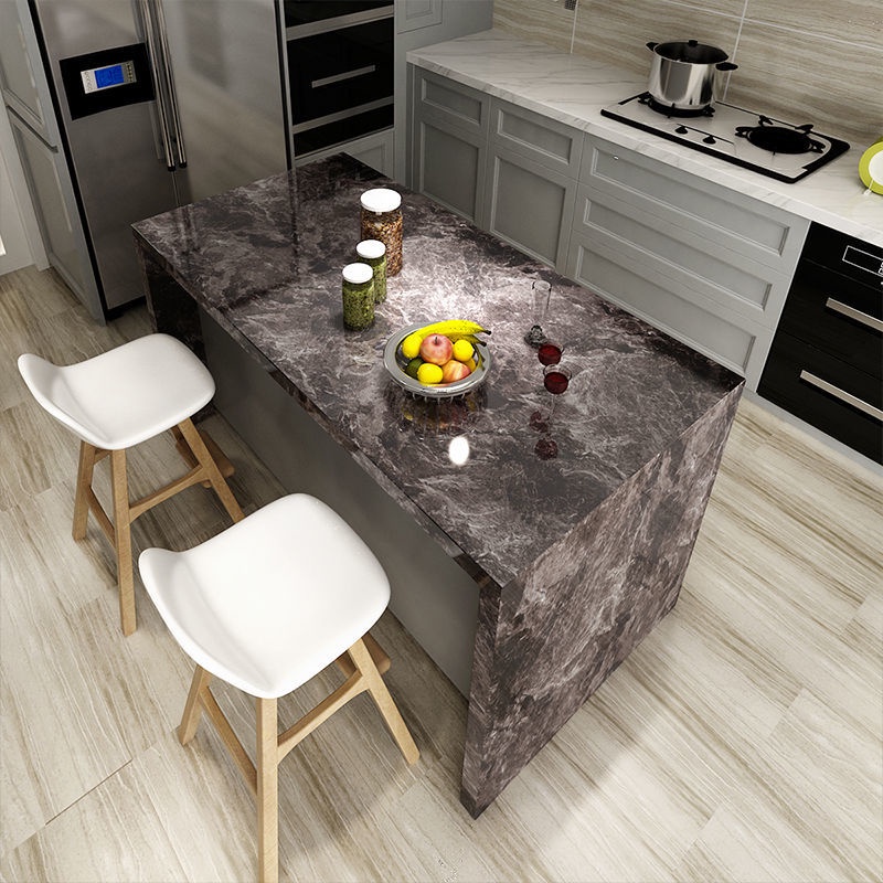Giấy Dán Tường Bằng Vinyl Chống Thấm Nước Họa Tiết Vân Đá Trang Trí Nhà Bếp/Phòng Tắm