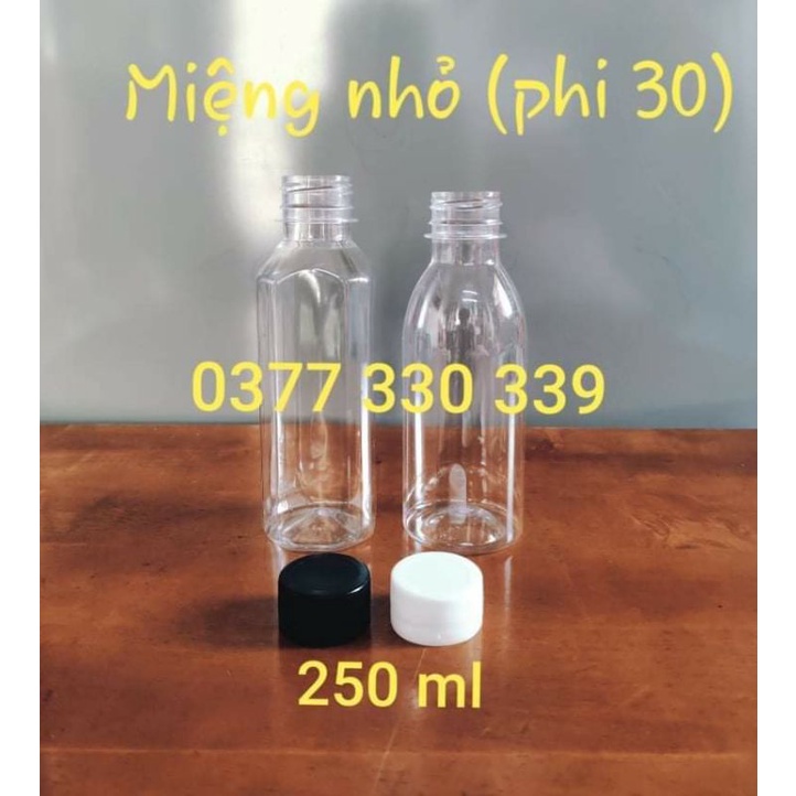 COMBO 50 Chai nhựa vuông , tròn 250 ml giá 58.000 đ, GIÁ XƯỞNG