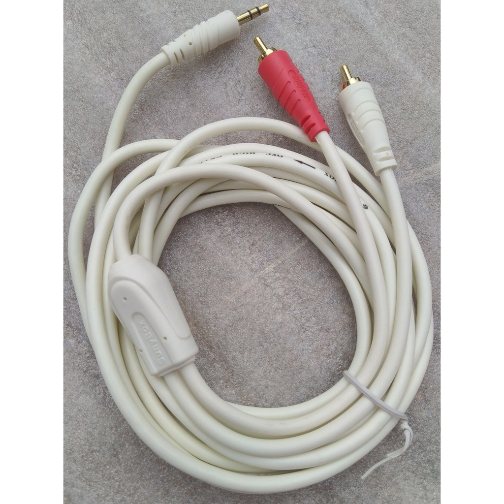 DÂY AV 1 RA 2 DÂY 3.5 RA AV BÔNG SEN - 1,8 MÉT TỐT - GIÁ 1 CÁI