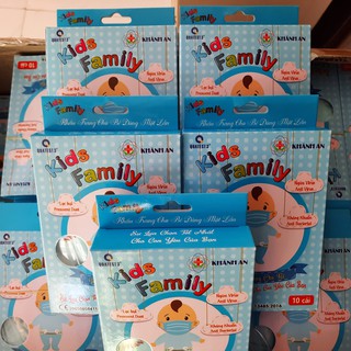 Combo 5 hộp Khẩu trang y tế Khánh An Kids Family dành cho trẻ em từ 1 đến 12 tuổi