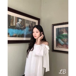 ÁO TRỄ VAI ĐŨI TAY NƠ