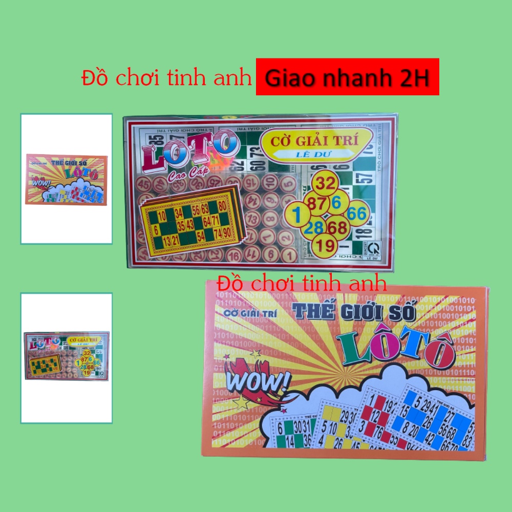 Cờ Loto giải trí cao cấp chơi vui - chọn mẫu gỗ hoặc nhựa - Cờ Lô Tô