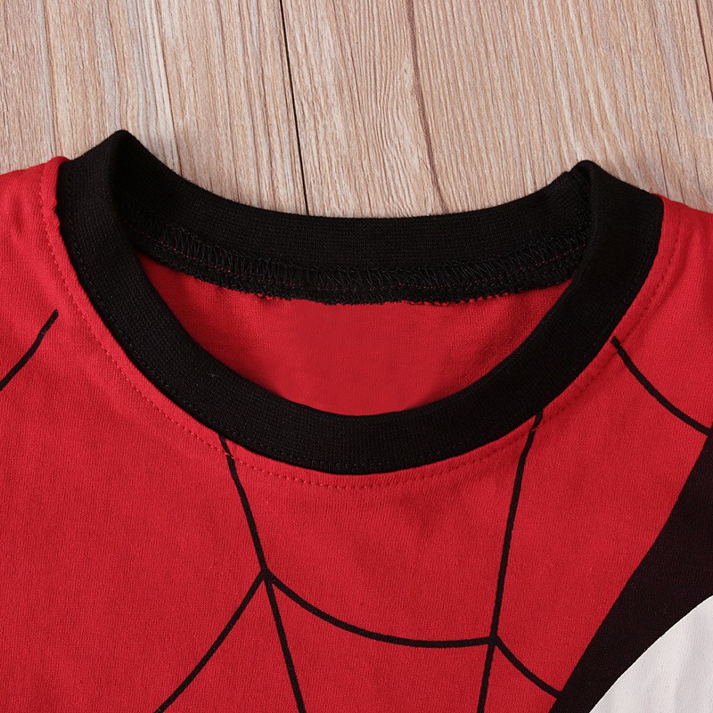 Bộ Đồ Ngủ Tay Dài In Hoạt Hình Người Nhện / Batman Dễ Thương Cho Bé Trai