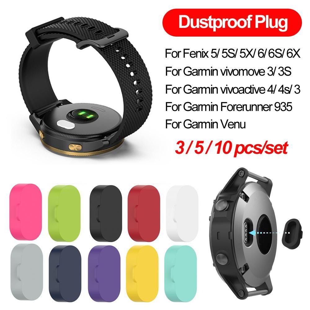 MYRONGVN Nắp Đậy Cổng Sạc Chống Bụi Bằng Silicon Cho Garmin Vivoactive 3 4 4S Fenix 6 6S 6X 5 5X 5S Forerunner 935