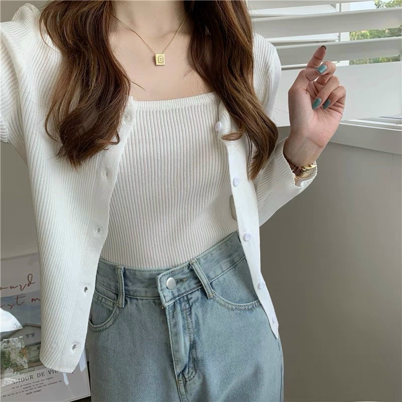SET ÁO LEN HAI DÂY VÀ CARDIGAN
