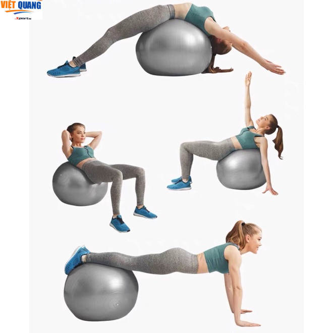 Bóng tập YOGA trơn dày cao cấp Yoga 65cm,75cm dày 2mm chống nổ