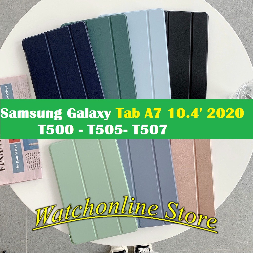 Bao Da Nắp Gập Từ Tính Cho Samsung Galaxy Tab A7 10.4' 2020 T500 T505 T507 tắt mở màn hình tự động