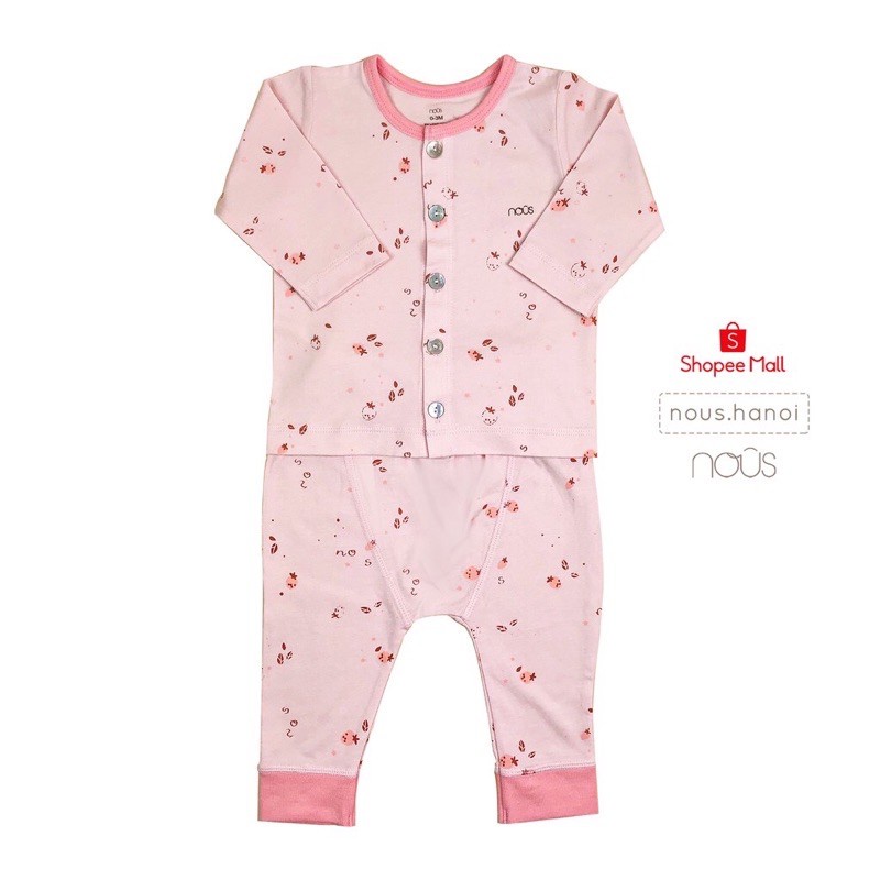 Bộ Nous Air cài thẳng, cài giữa dài tay cho bé