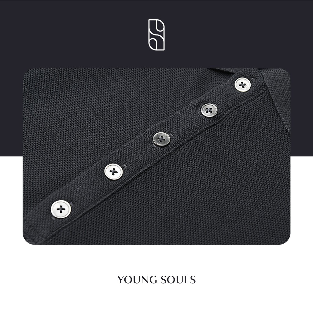Áo Polo nam Thom Browne Đen, vải cá sấu xuất xịn, sang trọng,lịch lãm Young Souls | BigBuy360 - bigbuy360.vn