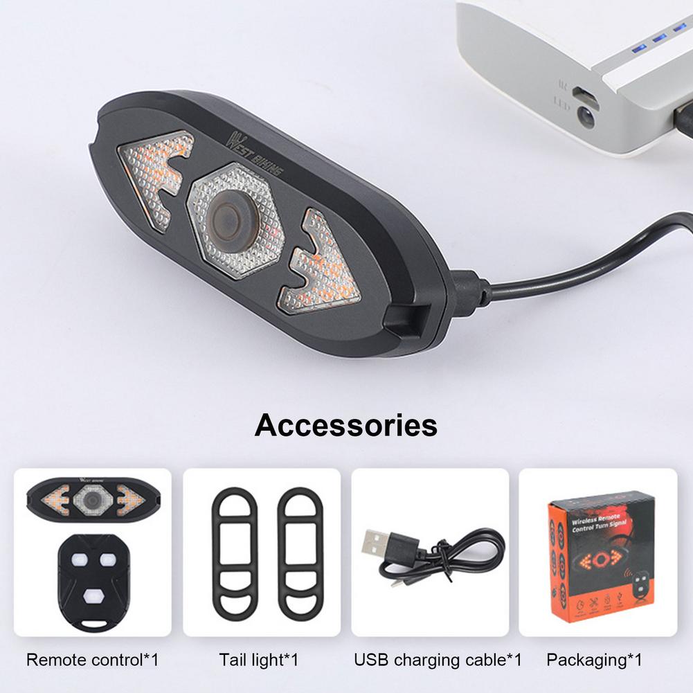 Đèn Tín Hiệu Gắn Đuôi Xe Đạp Leo Núi Có Còi USB Tiện Dụng