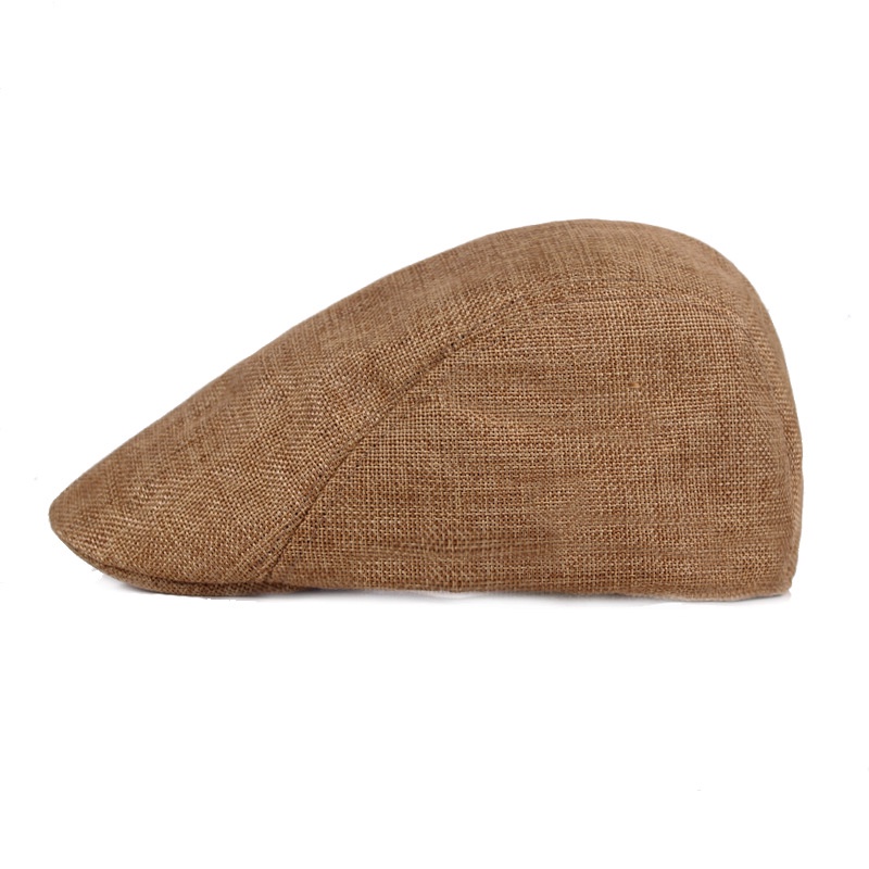 Mũ Beret Vải Lanh Cotton Phong Cách Anh Quốc Cho Nam