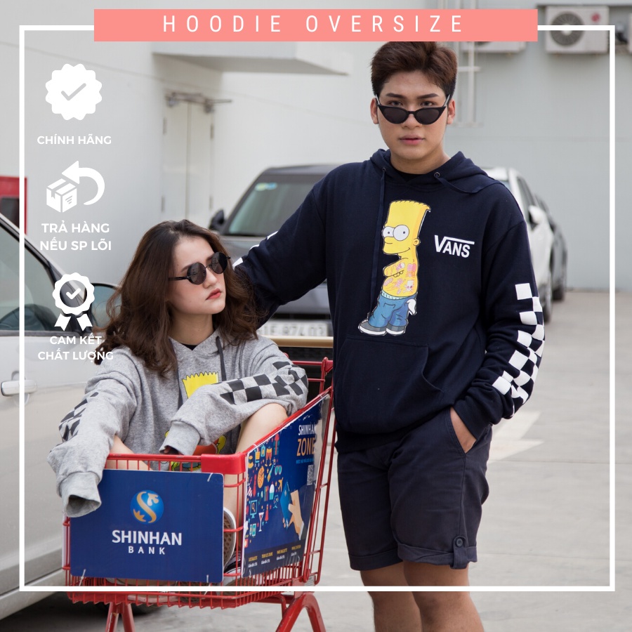 Áo hoodie nam nữ, Áo sweater nỉ nam nữ from rộng Unisex chất nỉ ngoại 2 lớp dày dặn