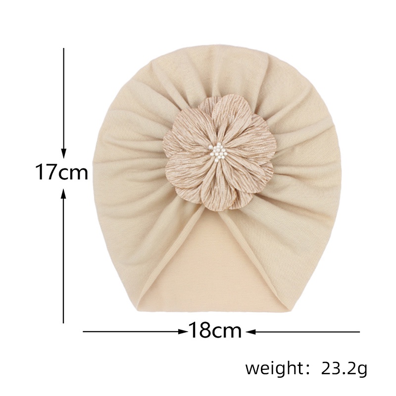 Mũ turban trùm đầu đính hoa lớn dễ thương thời trang mùa hè cho trẻ em
