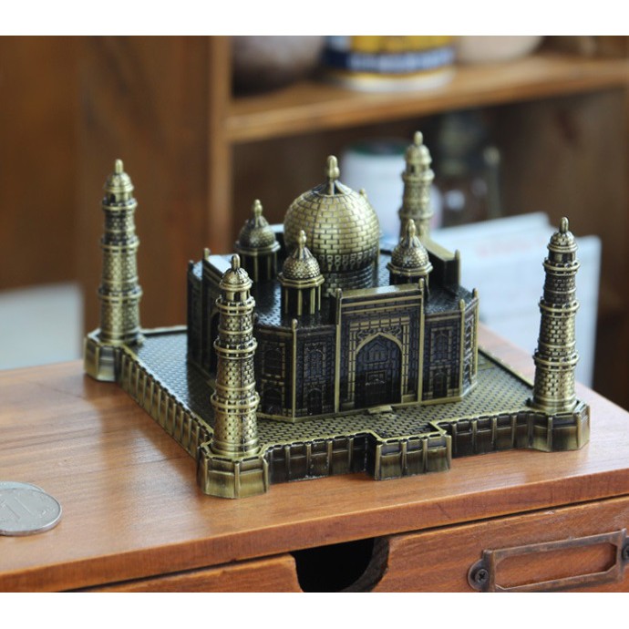 [12.5 x 12 x 7cm] Đền Taj Mahal thu nhỏ, bằng hợp kim sang trọng