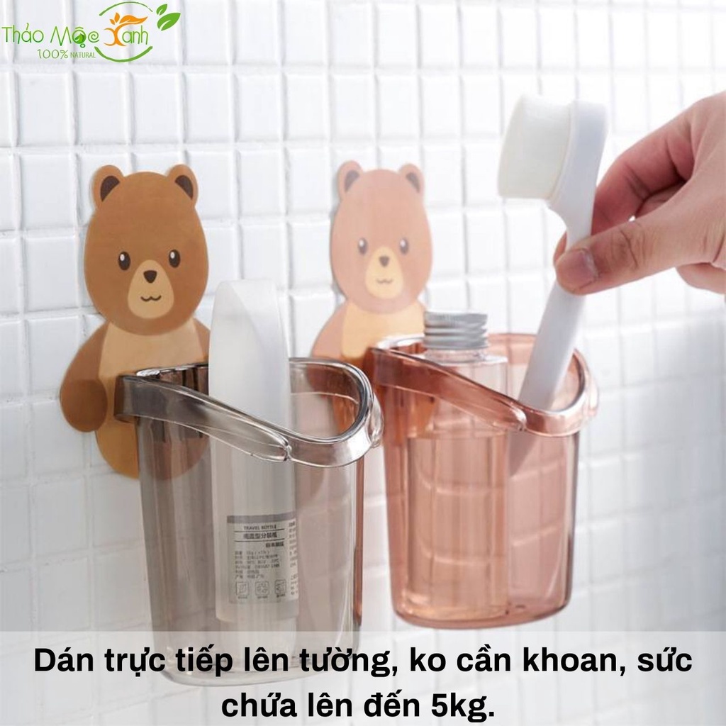 Cốc Gấu Dán Tường Đựng Bàn Chải