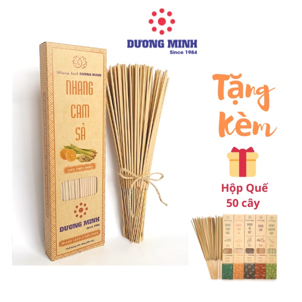 Nhang Cam Sả Dương Minh nhang ngắn 20cm 30cm 40cm nhang sạch 100% thành phần tự nhiên nhang thảo mộc thơm organic