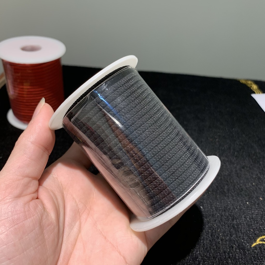 Dây dù đỏ/đen để làm sản phẩm handmade 3 ly 20 met