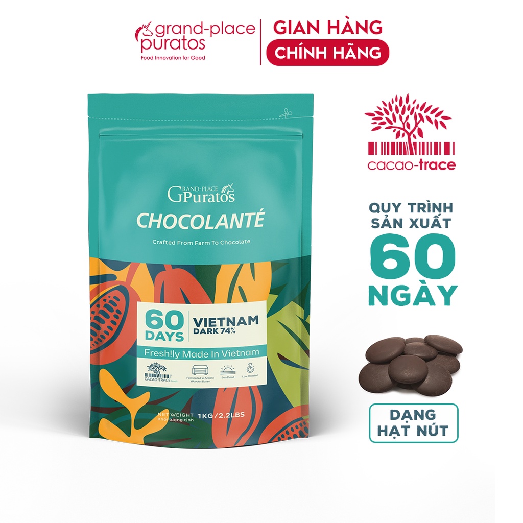 Sô Cô La Nguyên Chất Chocolante 60-Days VN Dark 74% Puratos Grand-Place VN-1kg