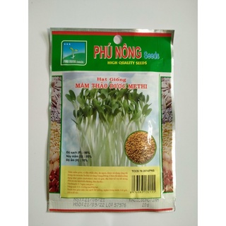 Gói 20gram hạt giống rau mầm thảo dược methi phú nông