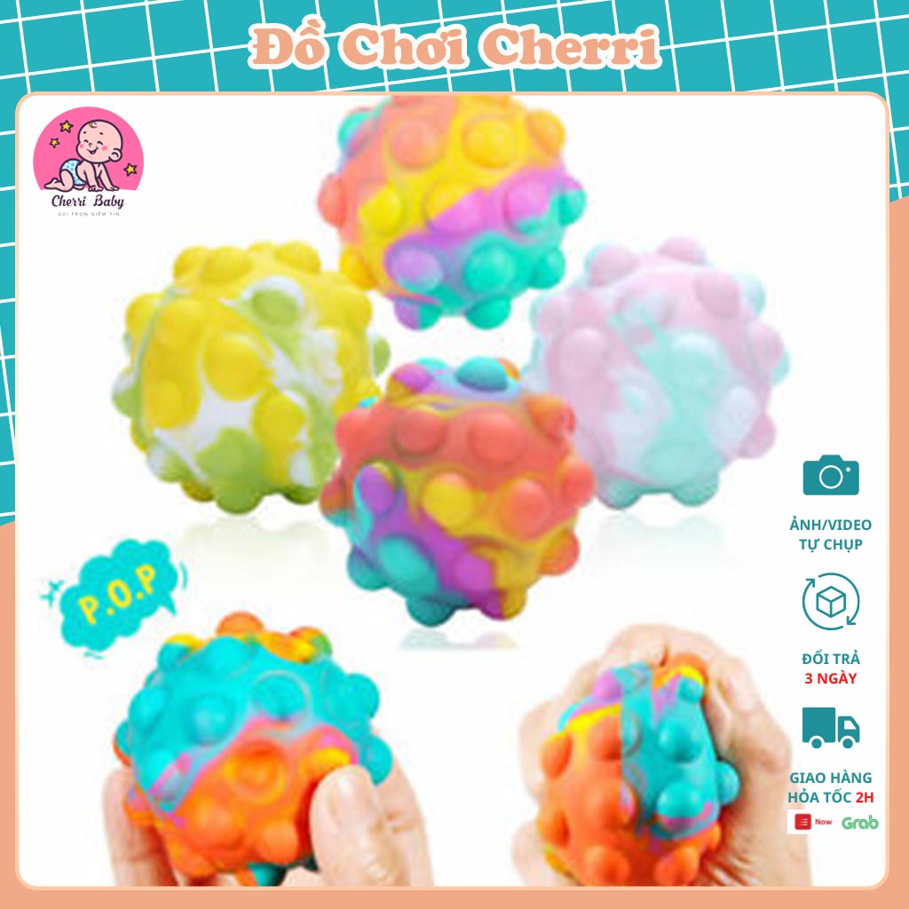 Bóng Pop It Phát Sáng Silicone, Đồ Chơi Trẻ Em Giải Trí Thông Minh Giải Tỏa Áp Lực