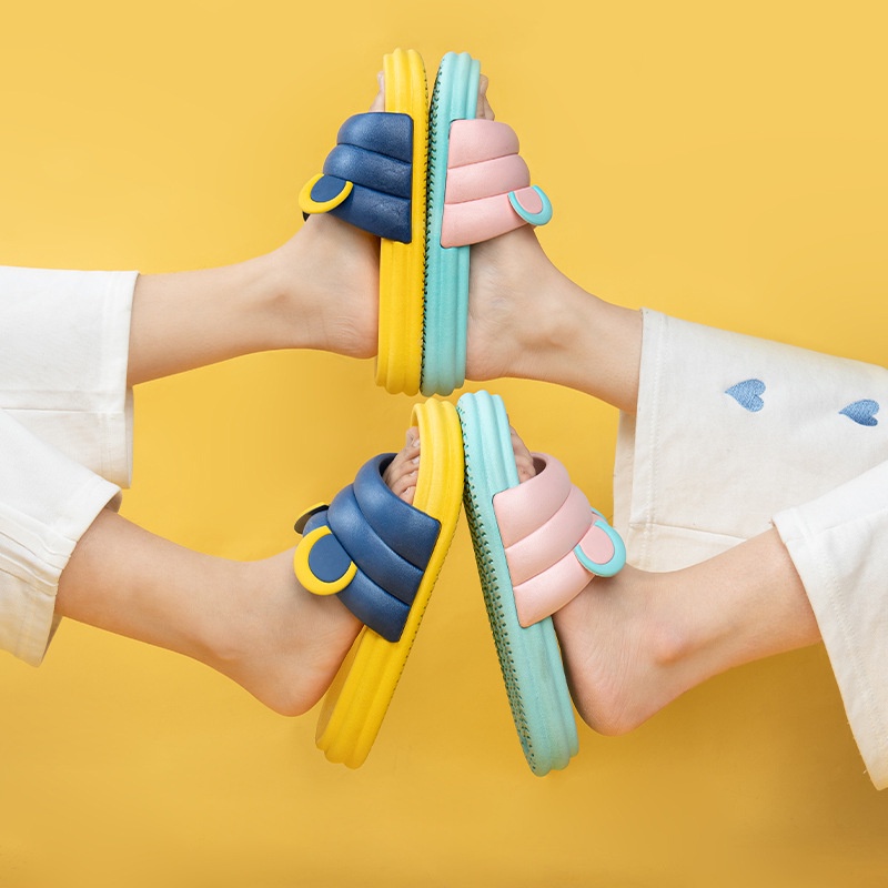 Dép Đi Trong Nhà Hình Tai Gấu Dễ Thương Thời Trang Xuân Hè Cho Cặp Đôi