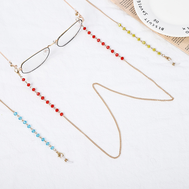 Dây Đeo Mắt Kính Đính Đá Nhiều Màu Thời Trang