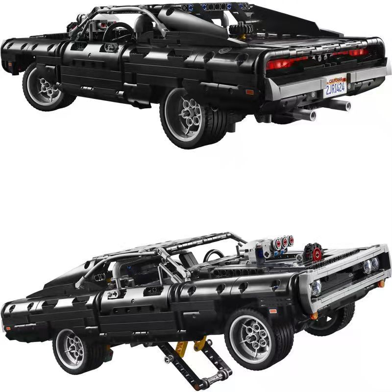 Đồ Chơi Lắp Ráp Động Cơ Xe Hơi Dodge Charger MOC Fast and The Furious V8 Kids education toys