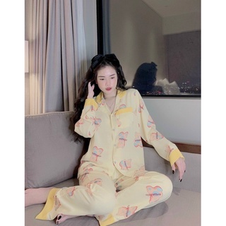 đồ bộ dài mặc nhà. đồ bộ lụa mango, pijama dài