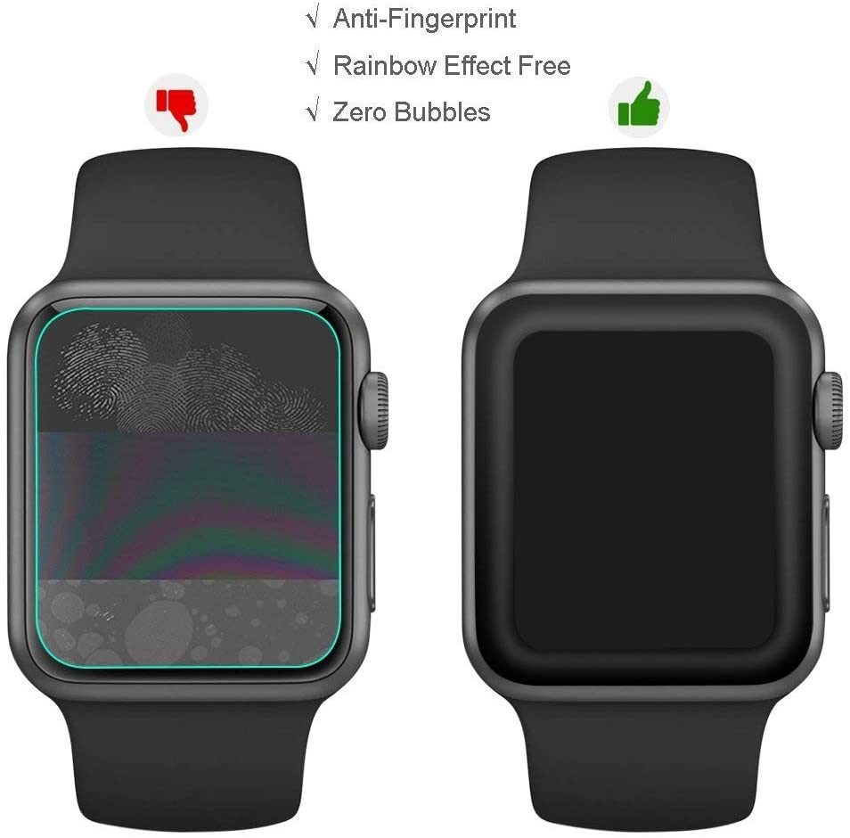 Kính Cường Lực 3d Hd Bảo Vệ Màn Hình Đồng Hồ Apple Watch 5 6 Se Kích Thước 44mm 40mm 3 4 Iwatch 42mm