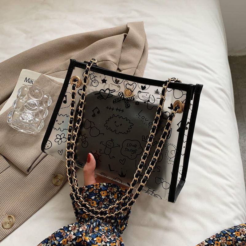 Túi Xách Tay/Đeo Vai Hình Vuông Nhỏ Trong Suốt Thời Trang Xuân Hè Dành Cho Mẹ Bỉm Sữa 2022