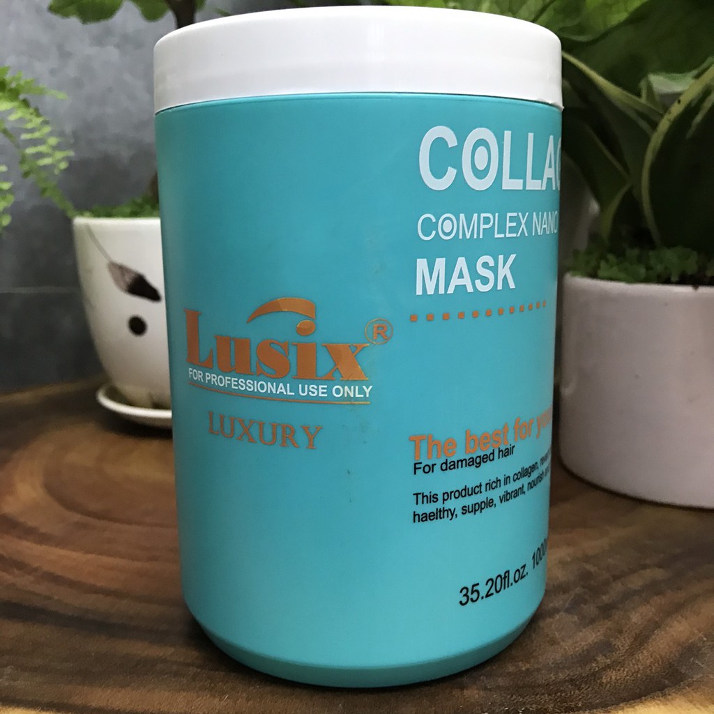 Hấp dầu siêu mềm mượt Lusix Collagen Complex Mask 1000ml