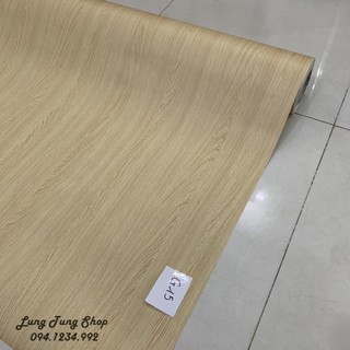 Decal vân gỗ - Giấy dán tường vân gỗ vàng sáng G15