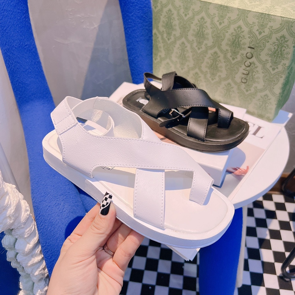 Sandal đế dày cho nữ xỏ ngón quai da mềm nhẹ đi êm chân giá rẻ - Mã S61