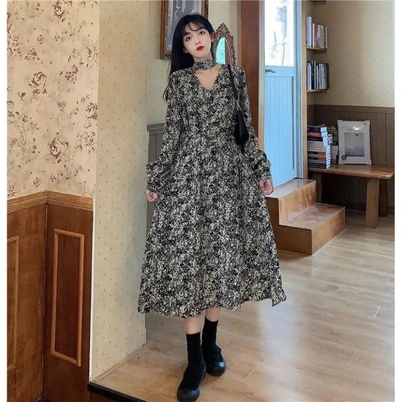 Váy Hoa Nhí Dáng Dài Nữ