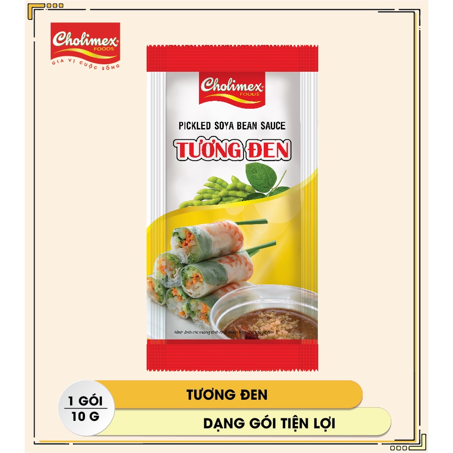 Tương đen Cholimex - Gói 10g siêu tiện lợi - số lượng 50 gói/túi