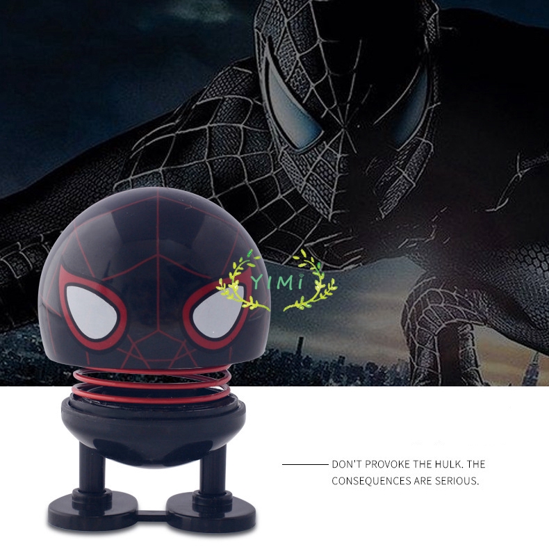 Boneka Per Emoji Avengers Head Spring Shakes Doll Dashboard Hình❤Yimi❤