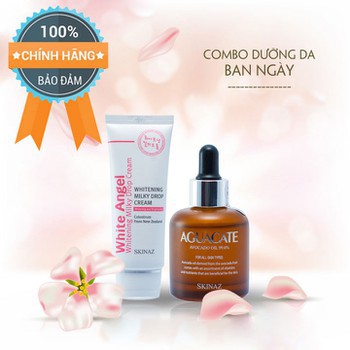 Bộ đôi dưỡng da ban ngày Tinh chất Bơ và kem white angle