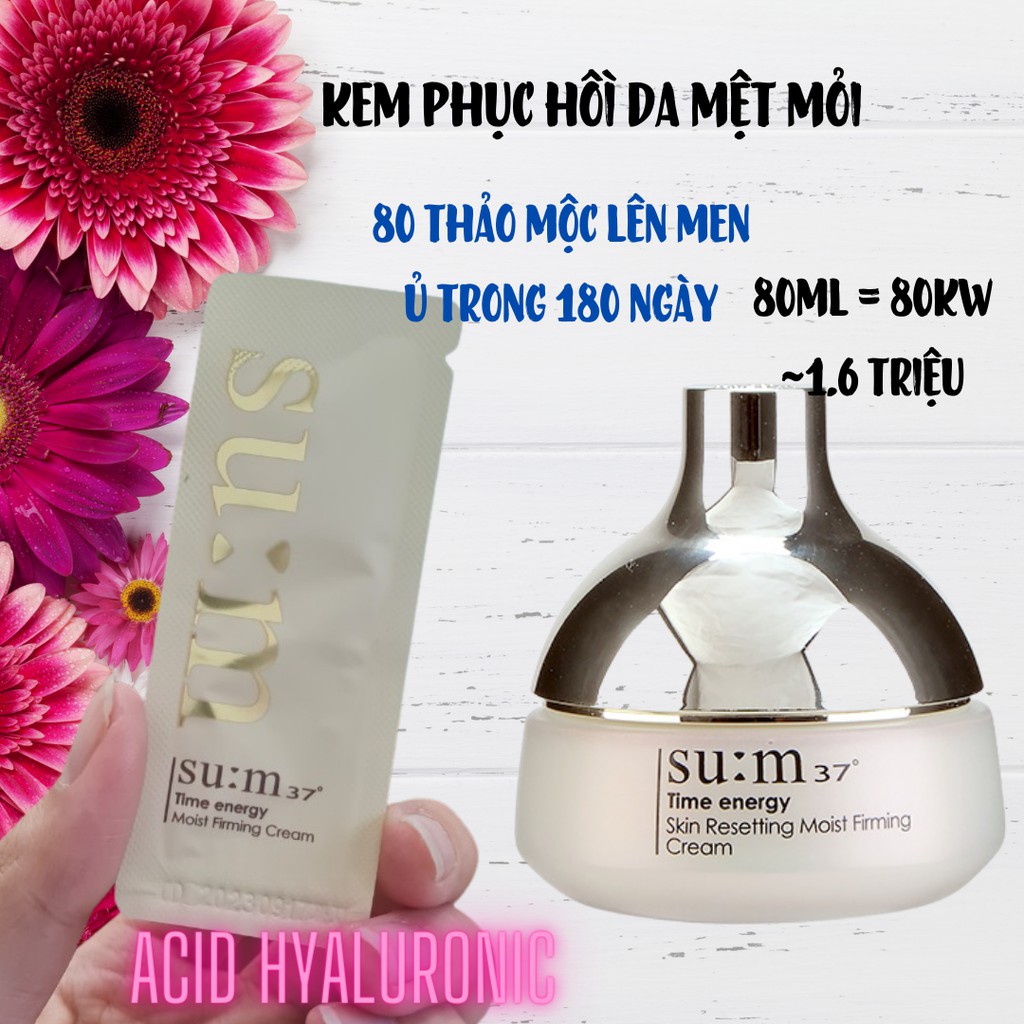 (Date 2023)Kem phục hồi da mệt mỏi Su:m37 Time Energy Moist Firming Cream