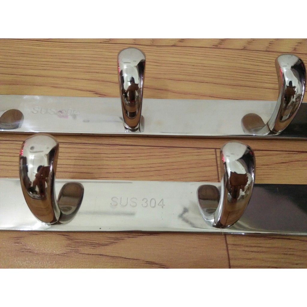 Móc áo SMA-06 100% inox 304 loại 1 cao cấp bền đẹp không gỉ sét chịu lực cực tốt - TẶNG KÈM VÍT VÀ TẮC KÊ