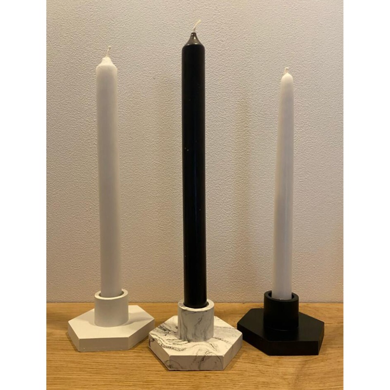 Khuôn Làm Giá Đỡ Nến Hình Lục Giác / Tròn / Tròn Bằng Silicon Đa Năng Tiện Dụng