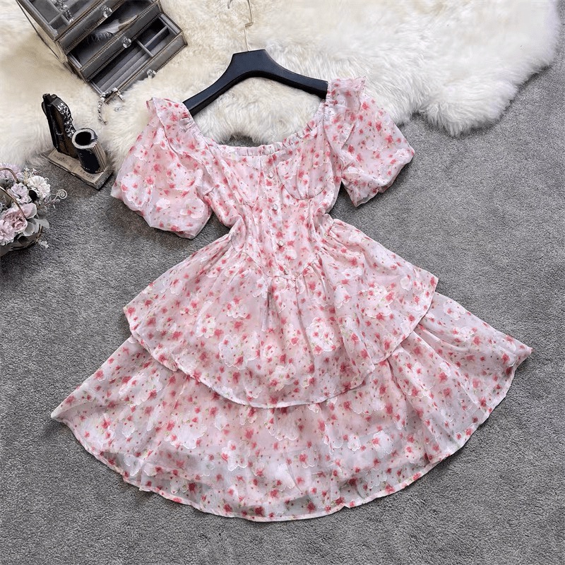 Hàng Quảng Châu Siêu HOT Đây-- Đầm Voan Kiếng Tơ Kiểu Dáng Tiểu Thư Siêu Dễ Thương UP