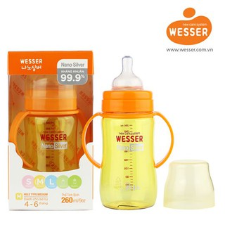 Bình sữa Wesser cổ rộng 260ml