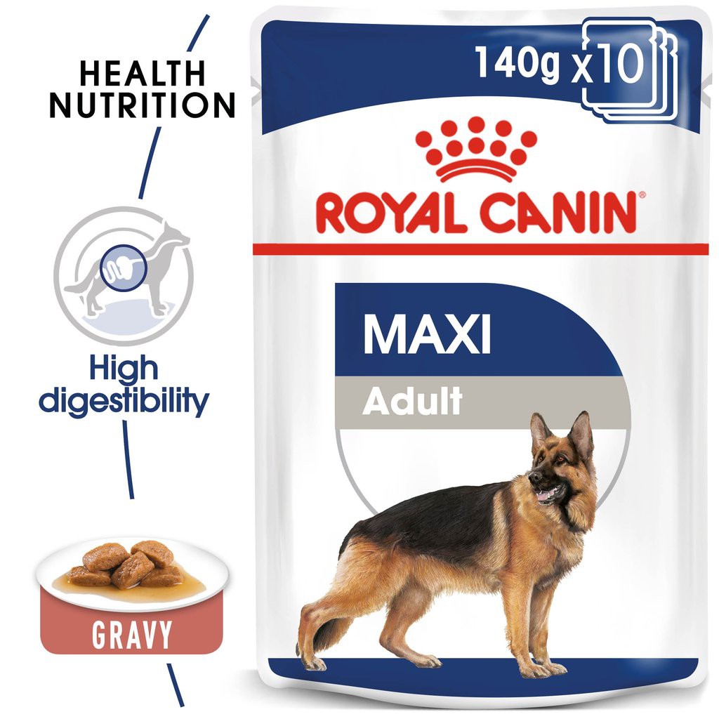  Pate Cho Chó Lớn Royal Canin Maxi Adult 140g - Hộp 10 Gói