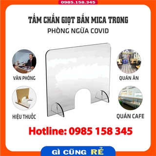 Tấm chắn giọt bắn Mica trong cho quán ăn, hiệu thuốc